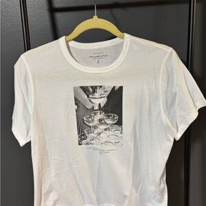 Abercrombie & Fitch White Graphic Tee